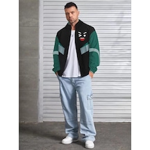 Tarzyeri Unisex Uzun Kollu Paraşüt Kumaş Rüzgarlik - Siyah 001