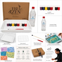 Ebrizen 8 Renk Ebru Sanatı Başlangıç Seti 16 Ml Yoğun Pigment Boya Hazır Kitre Geleneksel Türk Sanatı Hobi Ve Eğitim Seti Su Bazlı Bir Üründür Tehlikeli Madde İçermez