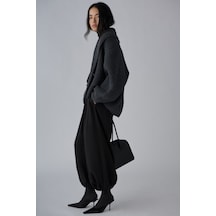 Suud Collection Antrasit Mana Oversize Yün Triko Hırka