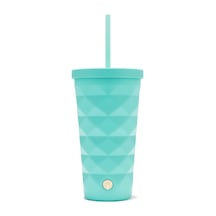 Starbucks Paslanmaz Çelik Pipetli İçecek Bardağı - Turkuaz - 560ml Turkuaz