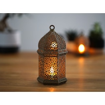 Arap Geometrik Desenli Fener Led Lamba Ve Tealight Mumluk Dekoratif Aydınlatma Diğer