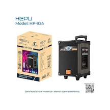 Hepu Hp-924 8'' 20cm Kablosuz 1 El Mikrofon Şarjlı Müzik Kutusu & Mevlüt Anfisi