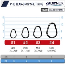 Owner 4186-011 Tear-drop Split Ring 4