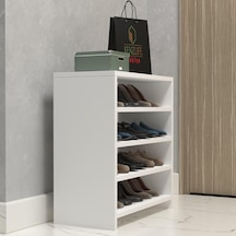 Kenzlife Ayakkabılık Konevi Mat Beyaz Suntalam 065 060 30 Oniki Çift Ayakkabı Kapasitesi Arkalıksız Beyaz