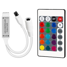 24 Tuş Kumandalı Rgb Led Kontrol Cihazı 5-12-24 Volt 3x2 Amper RF Kumandalı RGB