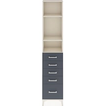 Arges Dolap 3 Raflı 5 Çekmeceli 44x30x221 Aytaşı-antrasit Aytaşı