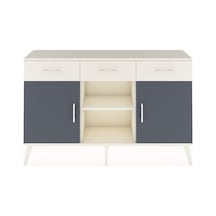 Arges Konsol 3 Raflı 3 Çekmeceli 3 Kapaklı 132x30x83 Aytaşı-antrasit/aytaşı Antrasit/aytaşı
