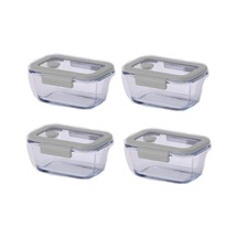 Neoflam Fika Glace Gri Vakumlu 4 Parça Saklama Kabı 460 Ml