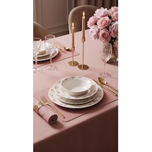 Rosette 24 Parça Porselen Yemek Takımı, Pembe, Ckr4797 Diğer