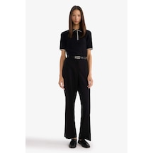 Defacto Straight Fit Çift Cepli Normal Bel Düz Paça Pantolon G7024ax25aubk81 Siyah-bk81