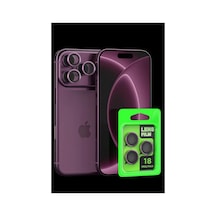 Newface Apple iPhone Uyumlu,  18 Pro Max Raze Metal Kamera Lens - Bordo