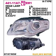 DEPO 44111A7RLDEM1 Far Sağ - Sinyal Passat 05- Elektrikli H7-H7