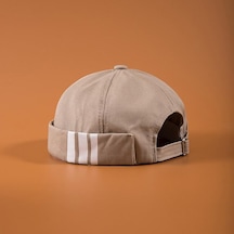 Haki Erkek Pamuklu Kenarsız Skullies Vintage Docker Şapka