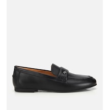 Hotiç Kadın Deri Siyah Yumuşak Dokulu Klasik Loafer
