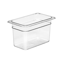 Cambro Gastronom Küvet Polikarbon 15cm 1/4 46cw135 - Dayanıklı Saklama Kabı 3'li Ekonomik Paket Tarı 3 Adet Gümüş Toka