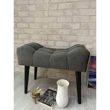 puf  ahşap siyah  ayak çima dikiş spor modern tasarım şık