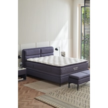 Yataş Bedding Duchess Ultra Care Yatak Botanic Başlıklı Baza Tek Kişilik 3'lü Set 90x190 - Lacivert