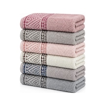 Otantik Jakarlı Banyo Havlusu Seti 6 Lı %100 Pamuk 70x140 Cm Çok Renkli
