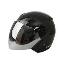 Sway SW-733-700 Açık Motosiklet Kaskı Parlak Siyah