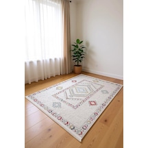Blghome Dokuma Tabanlı Dijital Baskı Halı Blg3813 Bej