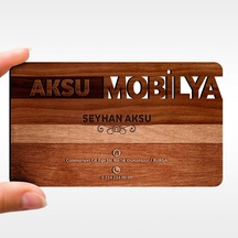 Kişiye Özel Mesleki Mobilya Dekorasyon Ahşap Kartvizit (Model 2-7