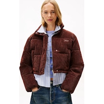 Tommy Hilfiger Tjw Kadife Şişme Kadın Kahverengi Ceket Dw0dw21658gs7 Kahverengi