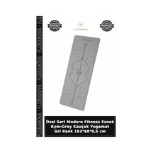 Özel Seri Modern Fitness Esnek Rym-grey Kauçuk Yogamat Gri Renk 183 68 0,5 Cm