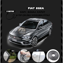 Fiat Egea Oto Araç Kapı Koruma Fitili 5metre Parlak Siyah Renk