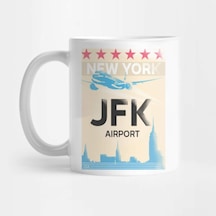 Jfk Havalimanı - Seyahat Sevgisi - Gezgin Kupa Bardak Çok Renkli