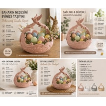 Dekoratif Kuşlu Sepet 3d Baskı Pla, 20 Cm Genişlik Şık & Modern Ev Dekoru Hediyelik Tasarım Sepet Çok Renkli