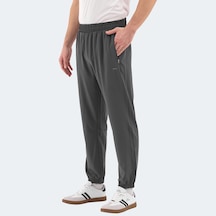 Slazenger RUSLAN Erkek Fermuar Cepli Dar Paça Koyu Gri Eşofman Altı