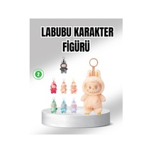 Mey İthalat Labubu Peluş Oyuncak Koleksiyonluk Yumuşak Dekoratif Figür 20 Cm Pembe