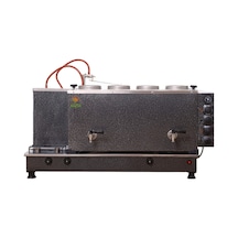 4 Demlikli Elektrik+doğalgazlı 45 L Gri Statik Boyalı Çay Kazanı