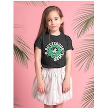 Sevbano Power Puff Girls Buttercup Girl Baskılı Unisex Çizgi Film Çocuk T Siyah