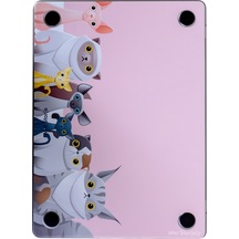 Apple Uyumlu MacBook Pro Kılıf 13inç M1-m2 Sticker Kaplama Laptop Koruyucu A2338 İle Animal03 Açık Pembe