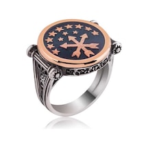 Stillove Gümüş Çerkes Bayrağı Erkek Yüzük Mr0580010 Gümüş Stillove Gümüş Çerkes Bayrağı Erkek Yüzük Mr0580010 Gümüş