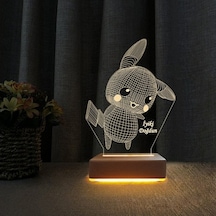 Pikachu Iyiki Doğdun Yazılı Masa Lambası Çocuk Odası Gece Lambası