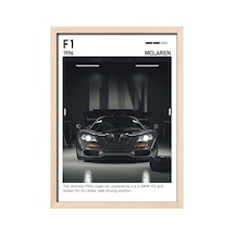 Mercedes-benz F1 Ahşap Çerçeveli Poster Tablo Şampiyon F1 Tasarım Ahşap 01