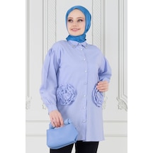 Sevitli Önü Gül Detaylı Tunik-bebe Mavi-3631-bebe Mavi Bebek Mavisi