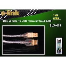 S-Link Slx-419 0.30Mt Micro 5P Kamera Kablosu S-Link Slx-419 0.30Mt Micro 5P Kamera Kablosu
