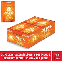 Olips Zero Şekersiz Limon & Portakal & Greyfurt Aromalı C Vitaminli Şeker 12 x 28 G