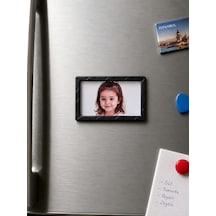8 Adet Siyah Çerçeveli Fotoğraf Baskılı Mıknatıslı Magnet 5x8 Cm Kişiye Özel