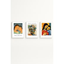 Beyaz Ahşap Çerçeveli Pablo Picasso Tablo Seti Huhu546