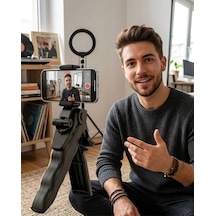 Mey İthalat Katlanabilir Telefon Standı Mini Tripod Masaüstü Video Çekim Tutucu