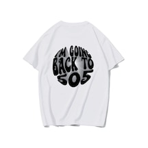 Brz Collectıon Brz Collection Unisex Oversize I'm Going Back To 505 - Arctic Monkeys T-shirt Beyaz