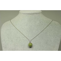 Peridot (Zebercet) Taşı Kolye Ucu Zincirli