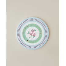 English Home Botanical Romance Seramik Bardak Altlığı 11 Cm Mavi