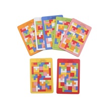 Doğal Ahşap Eğitici Oyuncak Tetris Blokları
