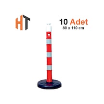 Dubalı Uyarı Dikmesi 80 X 1100 Mm Reflektifli 10'lu Set
