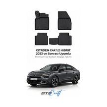 Otocraft Citroen C4x 1.2 Hibrit 2023+ Araca Özel 4d Karbon Oto Paspas Havuzlu Tam Set
